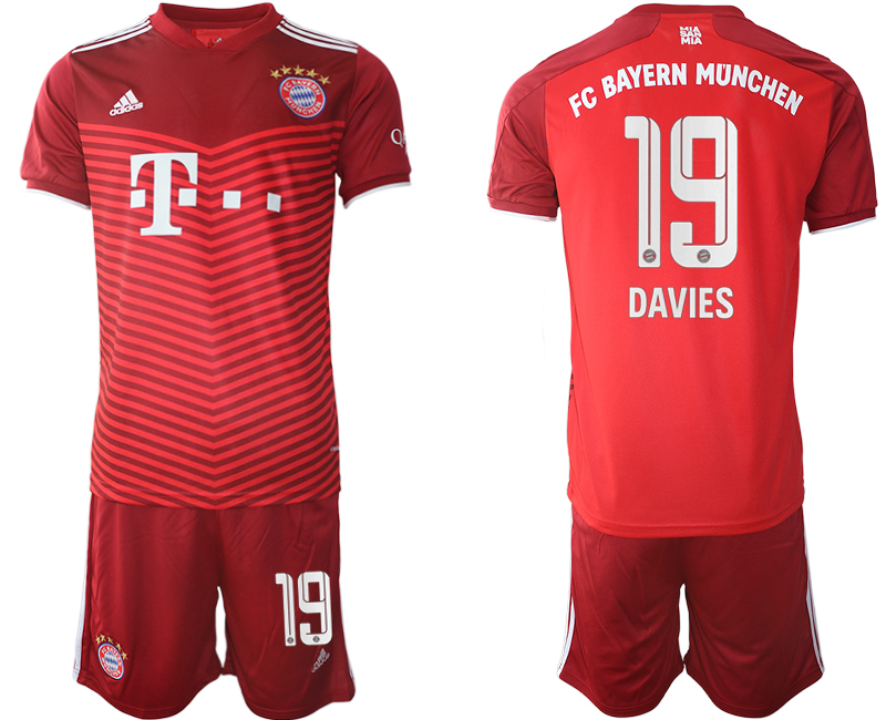 Men 2021-2022 Club Bayern Munich home red #19 Soccer Jersey->bayern munich jersey->Soccer Club Jersey